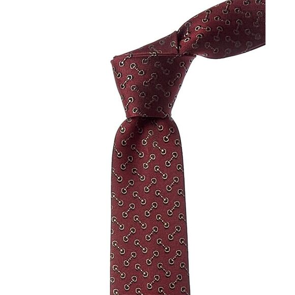 Gucci Other - Gucci Horsebit Jacquard Silk Tie, Red